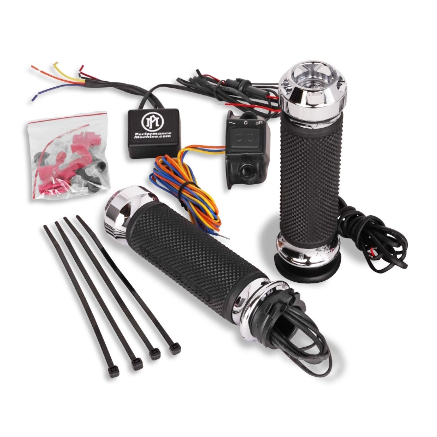 Performance Machine Grips - Apex - Heated - Cable - Chrome 0063-2092-CH_1462962