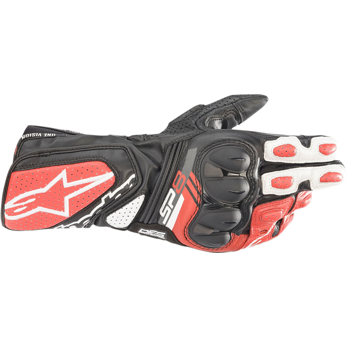 Alpinestars SP-8 V3 Gloves - Black/White/Red - Small [MPN: 3558321-1304-S]_1032937