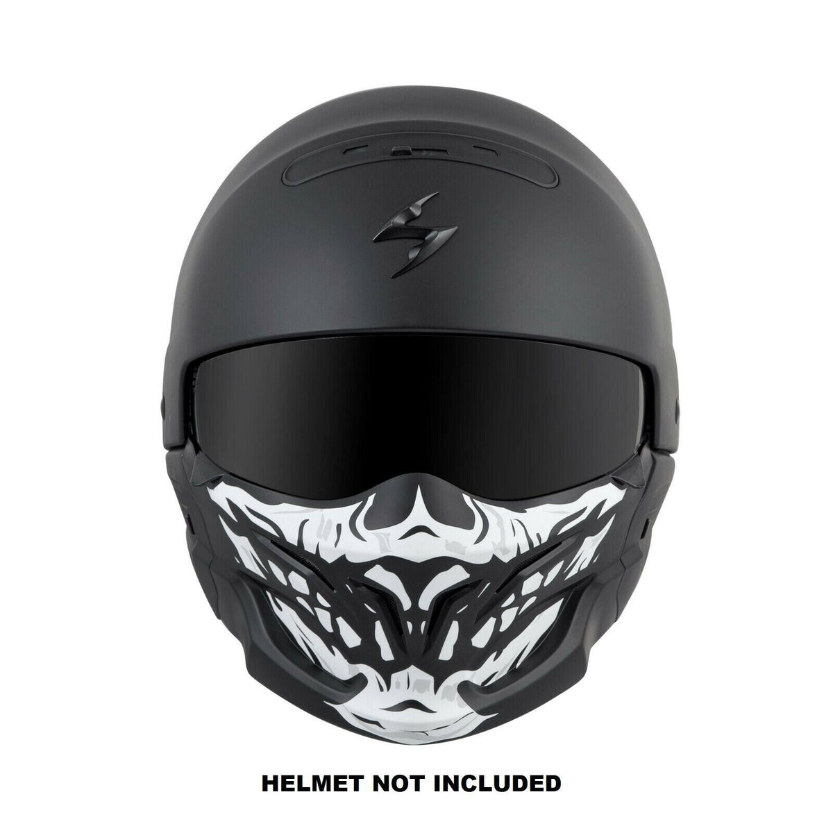 ScorpionEXO Covert Helmet Skull Face Mask - Black/White OPEN BOX [MPN: 52-546-18]_754513