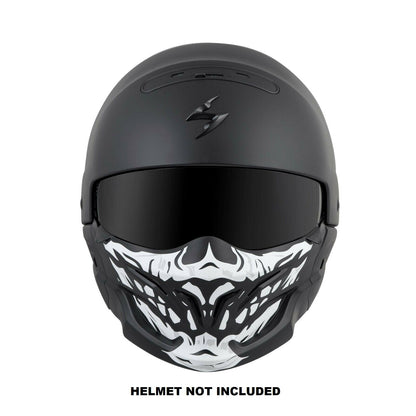 ScorpionEXO Covert Helmet Skull Face Mask - Black/White OPEN BOX [MPN: 52-546-18]_754513