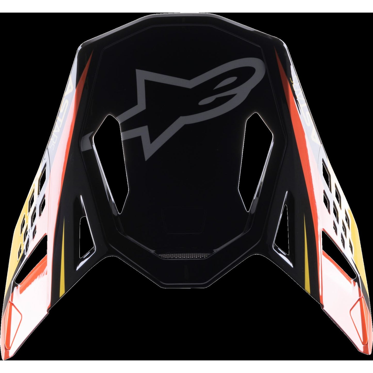 Alpinestars S-M10 Carbon Meta2 Visor Black/Yellow/Orange Glossy [MPN: 8981122-1549-OS]_754615