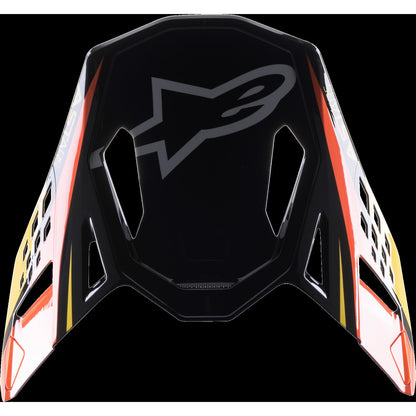 Alpinestars S-M10 Carbon Meta2 Visor Black/Yellow/Orange Glossy [MPN: 8981122-1549-OS]_754615
