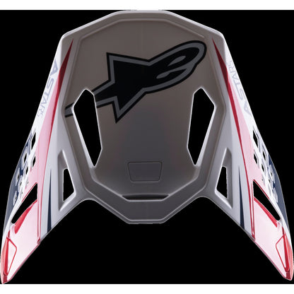 Alpinestars S-M10 Carbon Meta2 Visor White/Red/Blue Glossy [MPN: 8981122-2378-OS]_754616