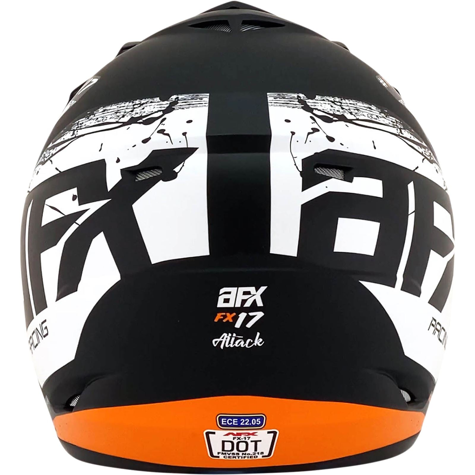 AFX FX-17 Helmet - Attack - Matte Black/Orange - 4XL 0110-7642_1033189
