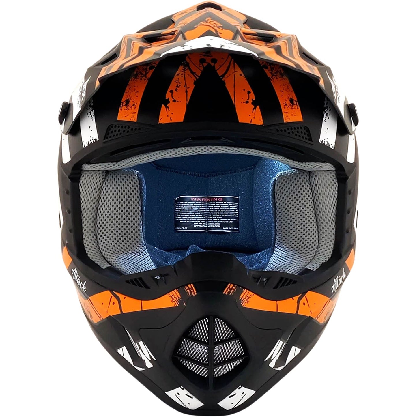 AFX FX-17 Helmet - Attack - Matte Black/Orange - 4XL 0110-7642_1033190