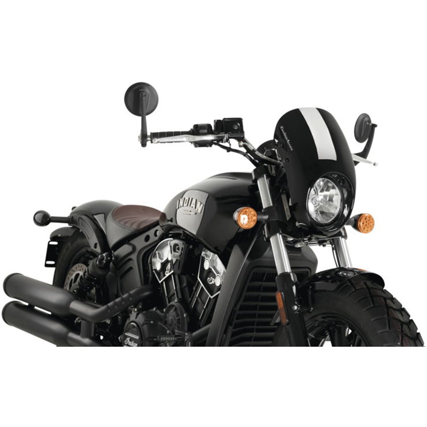 Custom Acces Anarchy Semi-Fairing for Indian Scout/Bobber - Black [MPN: CUP0027N]_765483