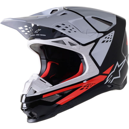 Alpinestars Supertech M8 Helmet - Factory - Black/White/Red Large [MPN: 8302922-1233-L]_904528