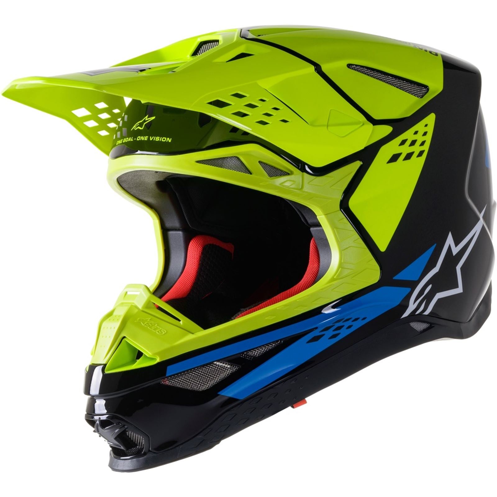 Alpinestars Supertech M8 Helmet - Factory - Black/Yellow/Blue Medium [MPN: 8302922-1578-M]_904520