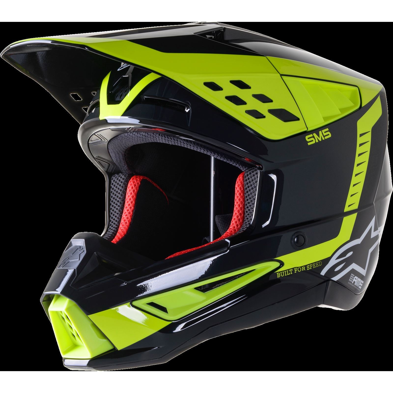 Alpinestars S-M5 Beam Helmet Black/Anthra/Yellow Fluo Glossy Large [MPN: 8303722-1151-L]_758421