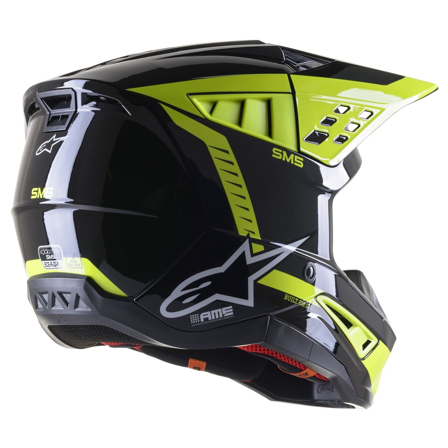 Alpinestars S-M5 Beam Helmet Black/Anthra/Yellow Fluo Glossy Large [MPN: 8303722-1151-L]_758422