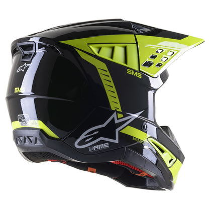 Alpinestars S-M5 Beam Helmet Black/Anthra/Yellow Fluo Glossy Large [MPN: 8303722-1151-L]_758422