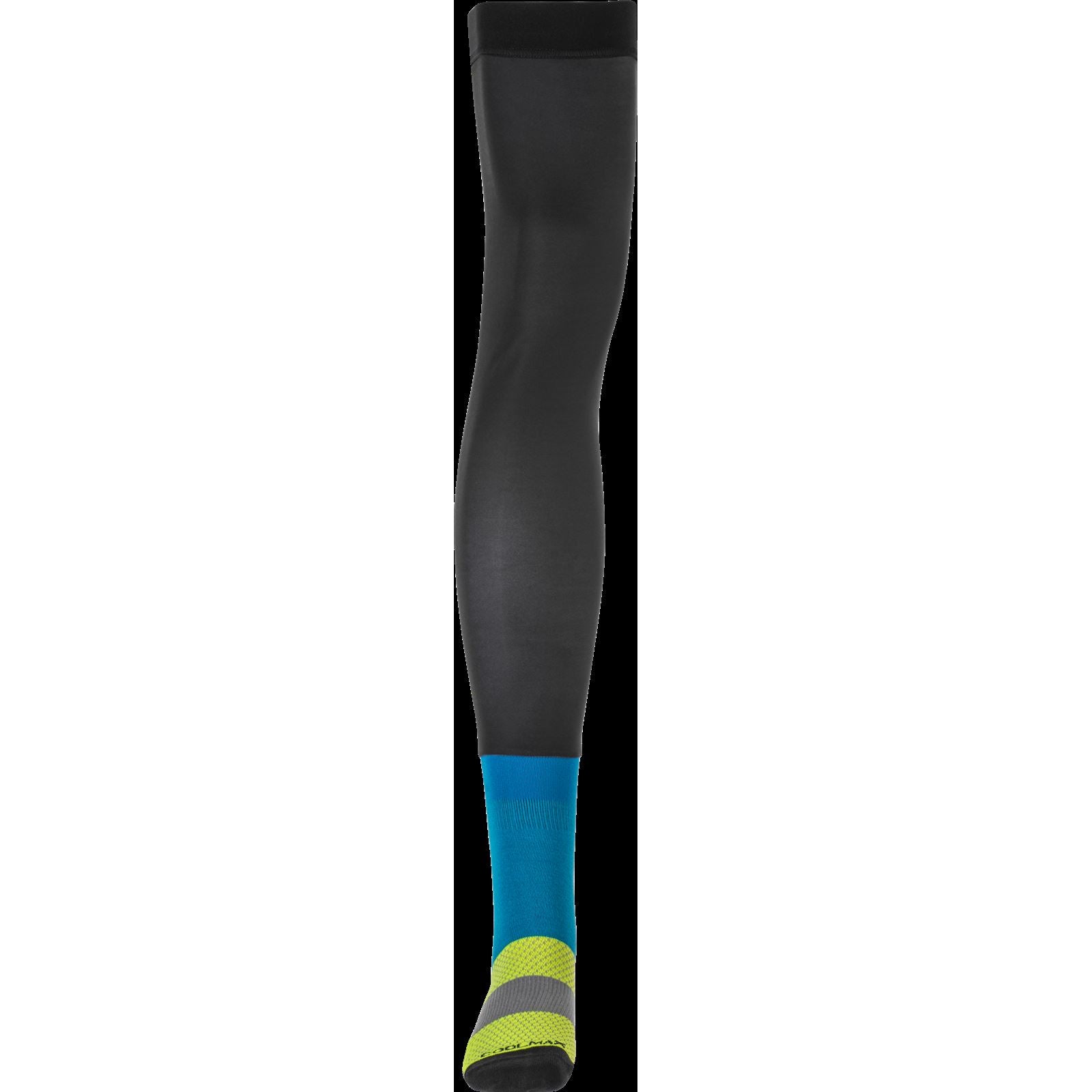 Fly Racing Knee Brace Socks HI-Vis/Black/Blue LG/XL 350-0448L_760626