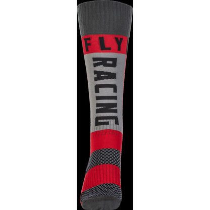 Fly Racing MX Socks Thick Red/Grey LG/XL [MPN: 350-0550L]_760675