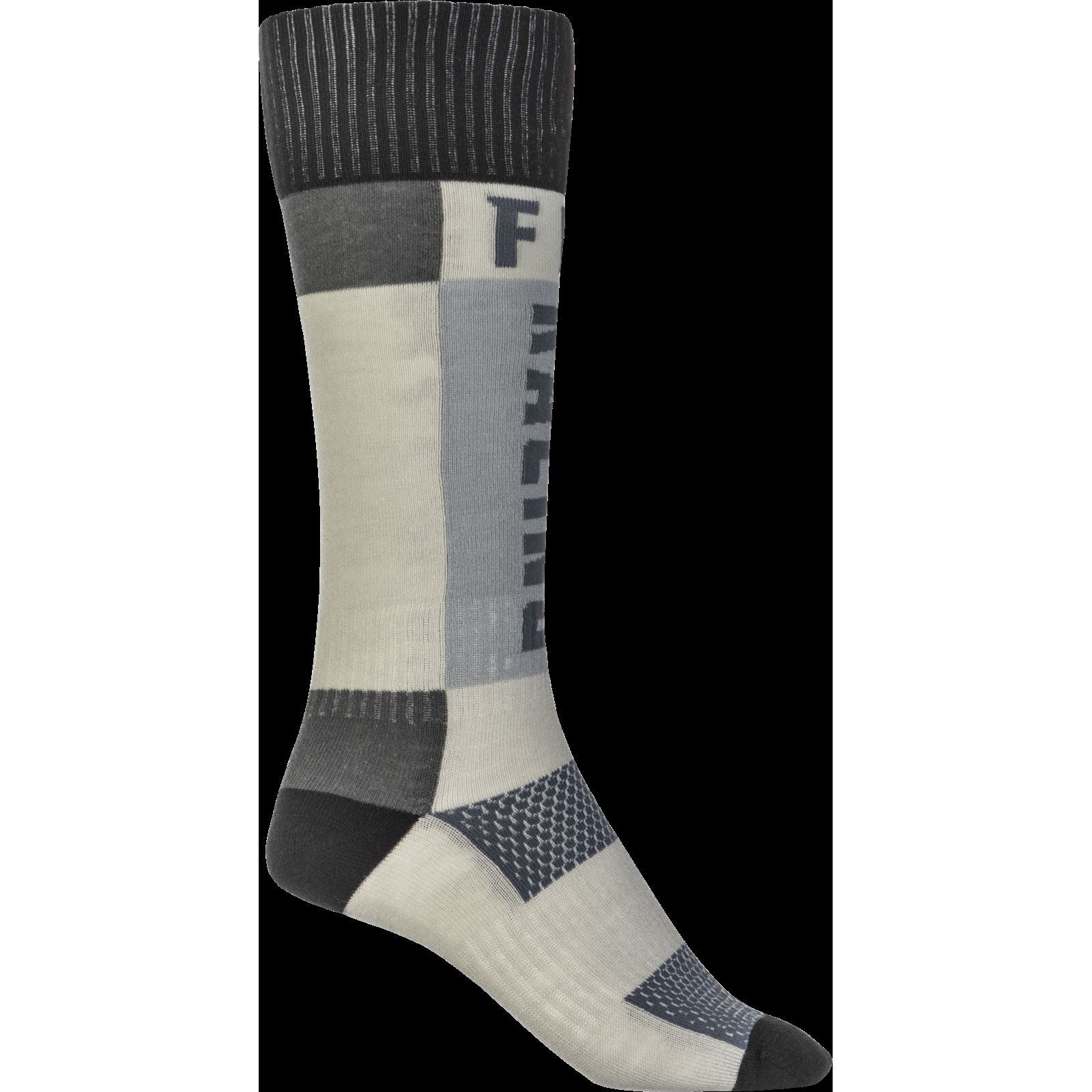 Fly Racing Youth MX Socks Thick Grey/Black 350-0552Y_760648