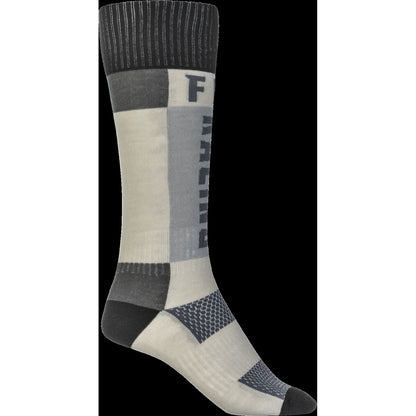 Fly Racing Youth MX Socks Thick Grey/Black 350-0552Y_760648