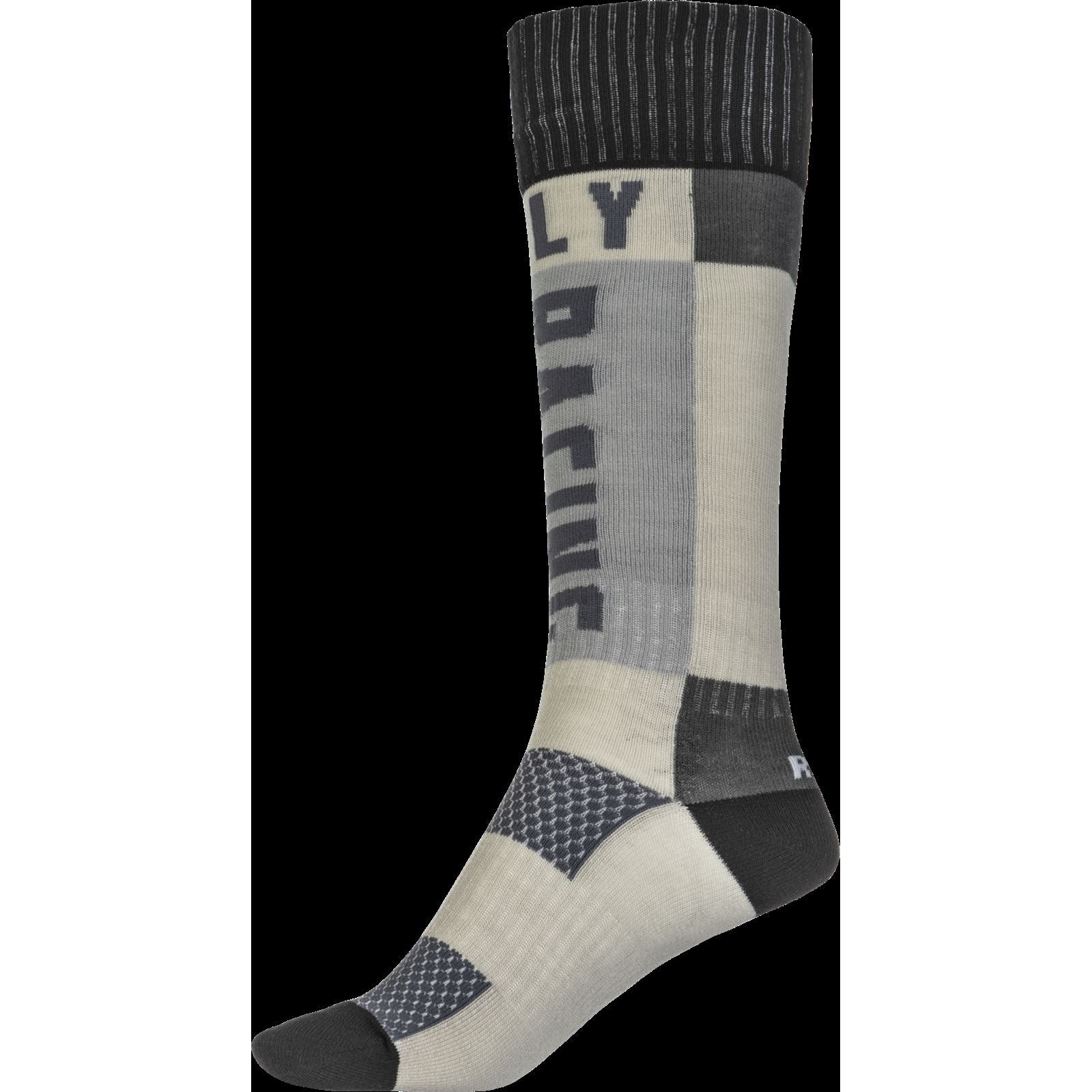 Fly Racing Youth MX Socks Thick Grey/Black 350-0552Y_760650