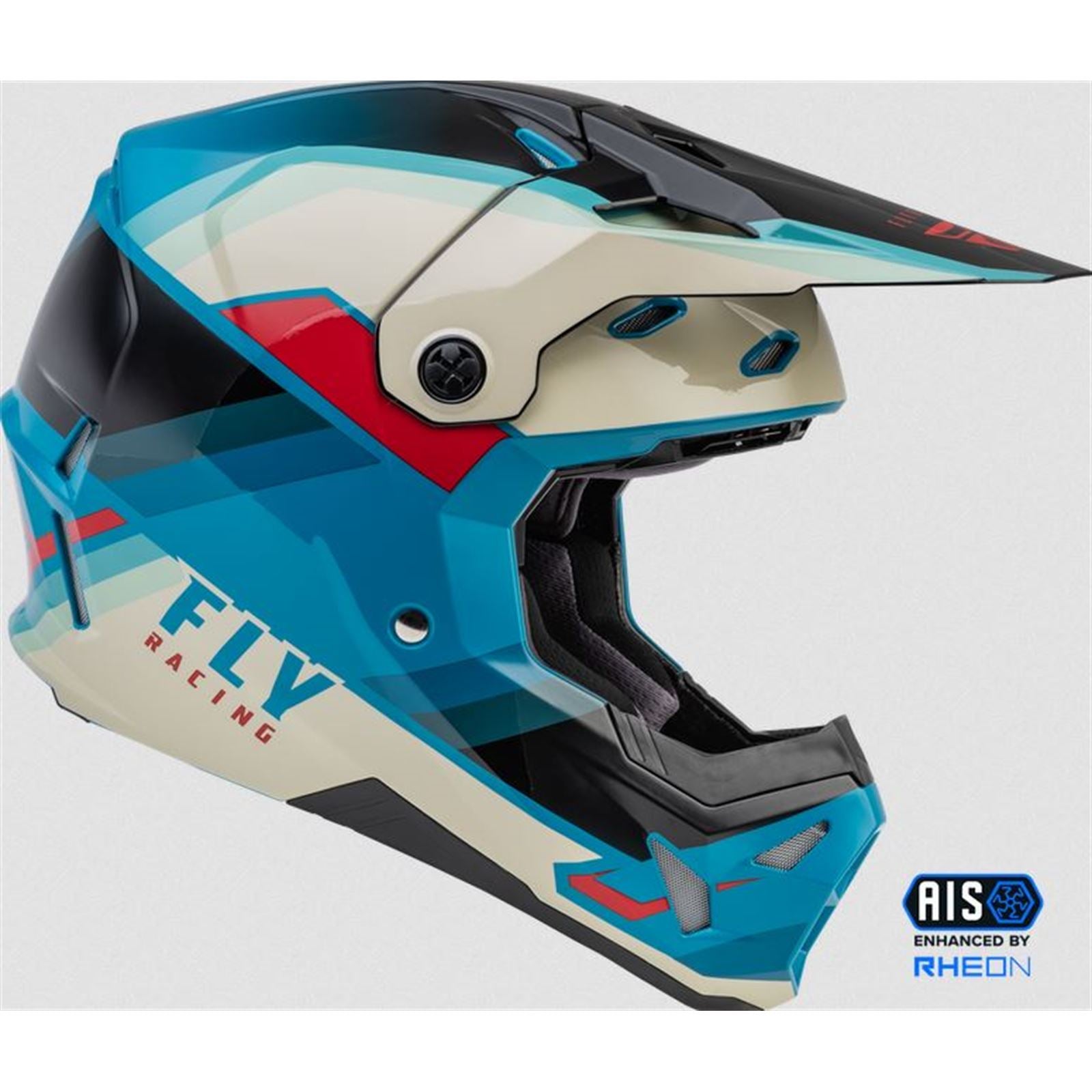 Fly Racing Formula CP Rush Helmet Black/Stone/Dark Teal Youth Large [MPN: 73-0022YL]_864274