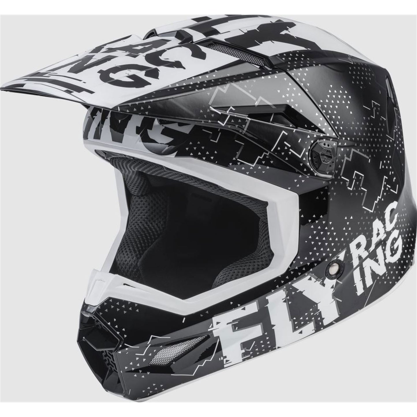 Fly Racing Youth Kinetic Scan Helmet - Black/White _1158131