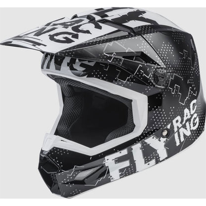 Fly Racing Youth Kinetic Scan Helmet - Black/White _1158131