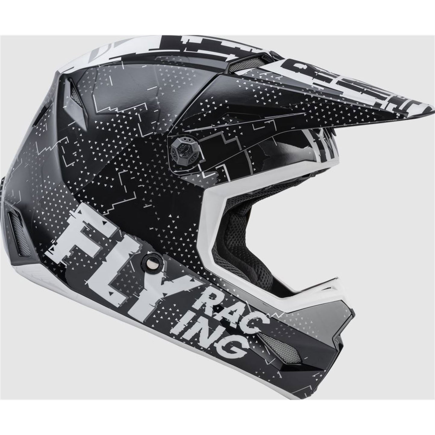 Fly Racing Youth Kinetic Scan Helmet - Black/White _1158127