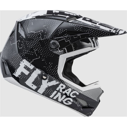 Fly Racing Youth Kinetic Scan Helmet - Black/White _1158127