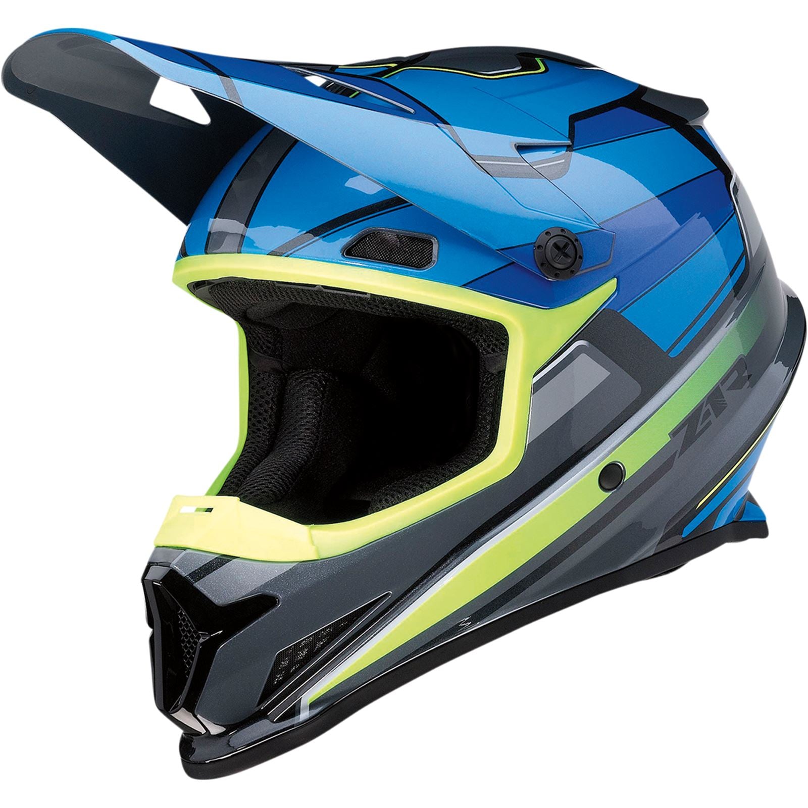 Z1R Rise Helmet MC Blue/Hi-Vis Yellow Small 0110-7193_1034203