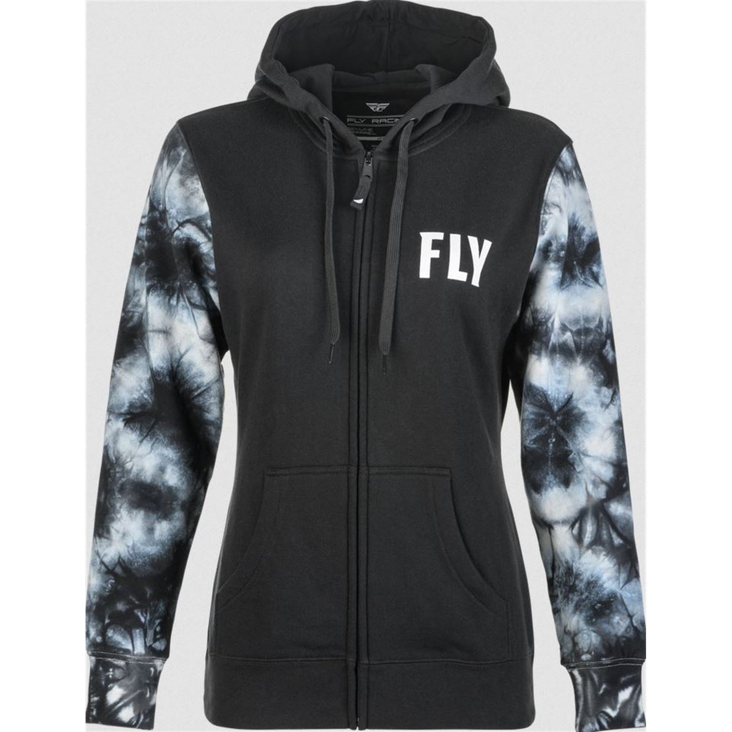Fly Racing Women's Fly Tie-Dye Zip Up Hoodie Black/Grey Large 358-0070L_871394