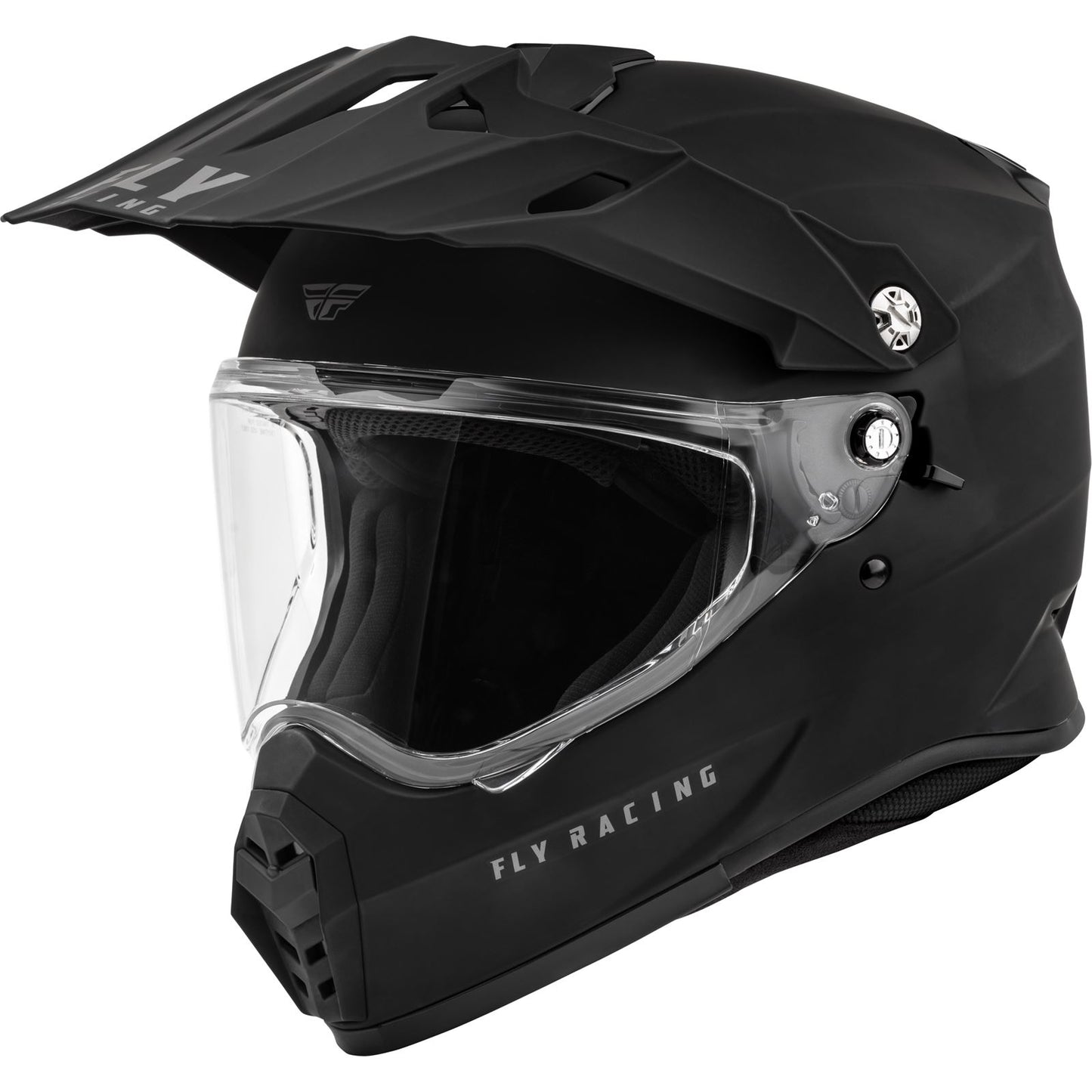 Fly Racing Trekker Solid Helmet, Matte Black_1068097