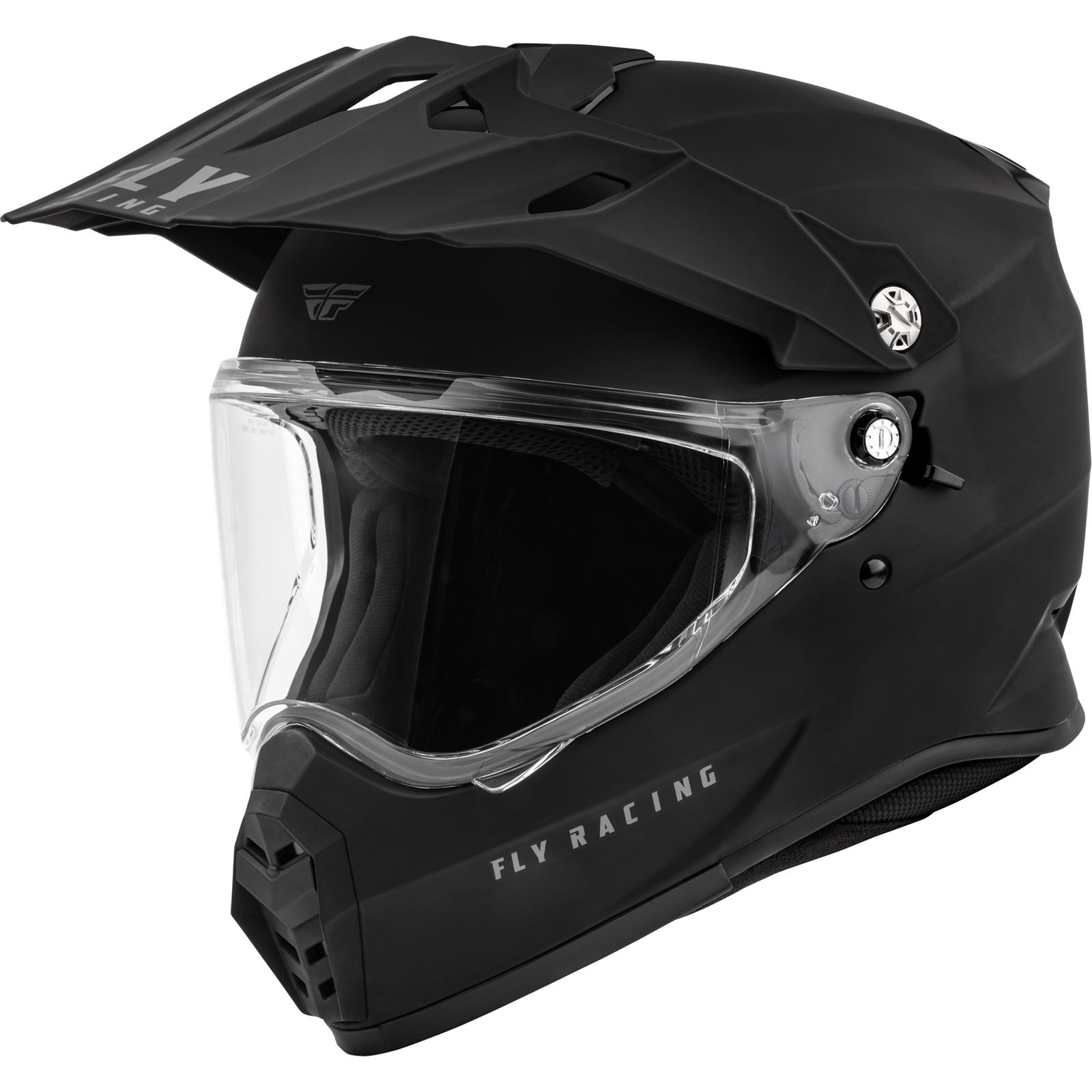 Fly Racing Trekker Solid Helmet, Matte Black_1068097