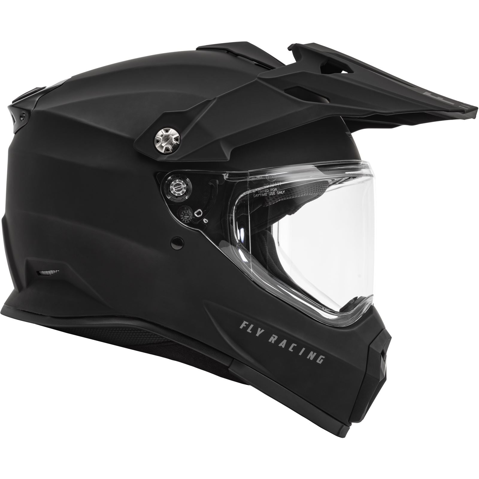Fly Racing Trekker Solid Helmet, Matte Black_1068100