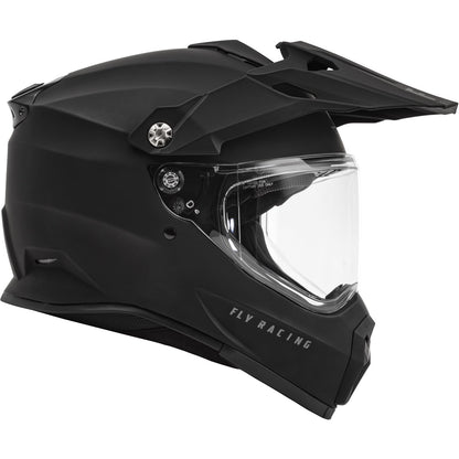 Fly Racing Trekker Solid Helmet, Matte Black_1068100