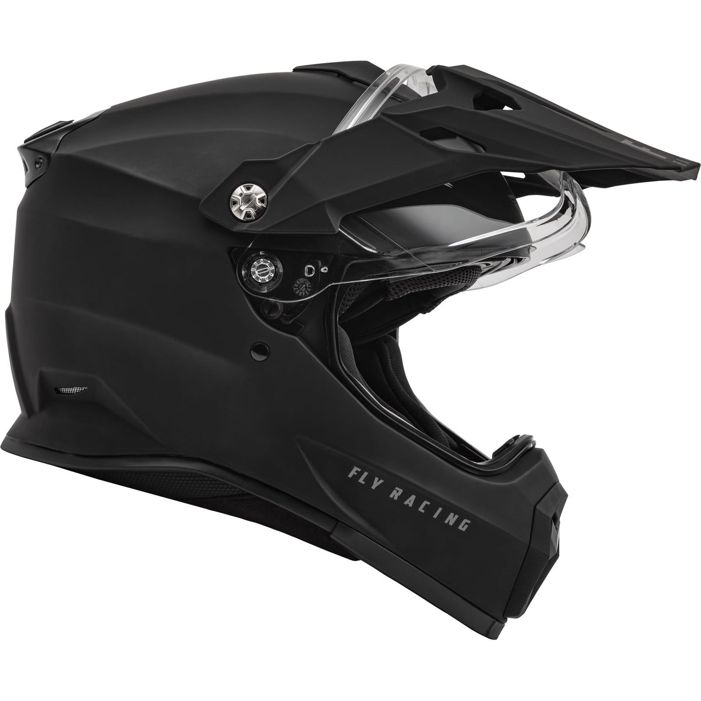 Fly Racing Trekker Solid Helmet, Matte Black_1068101
