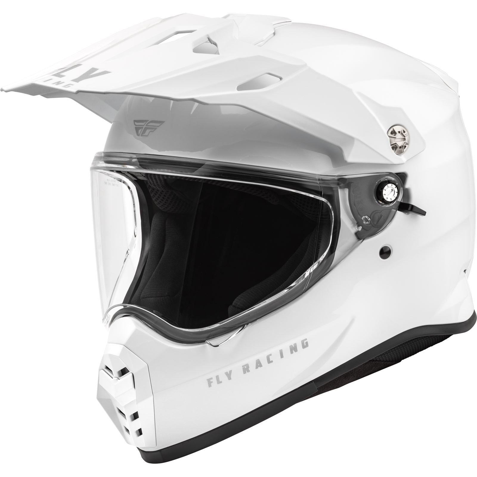 Fly Racing Trekker Solid Helmet, White_1068177