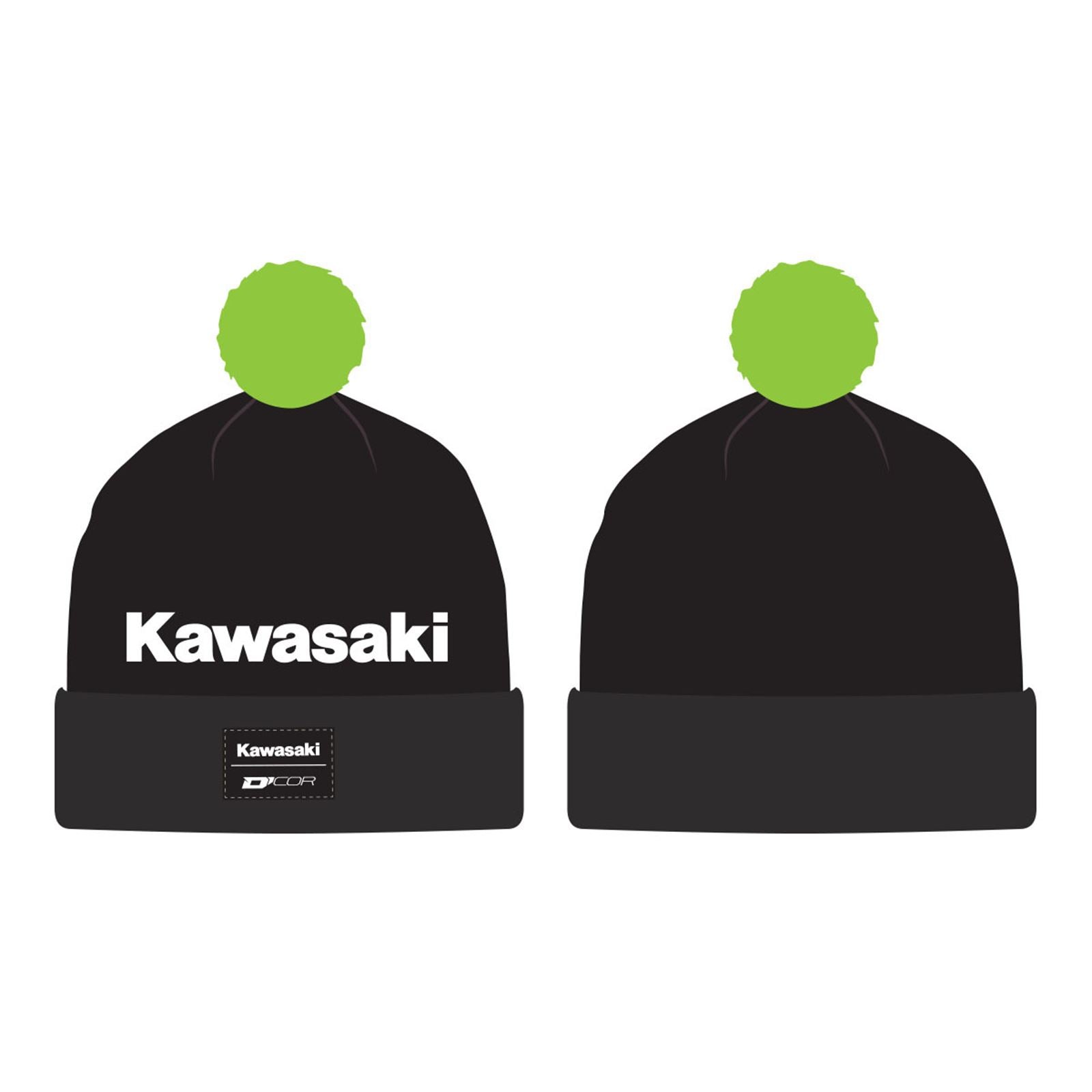 D'Cor Kawasaki Logo Stripe Beanie - Black [MPN: 70-134-1]_767506