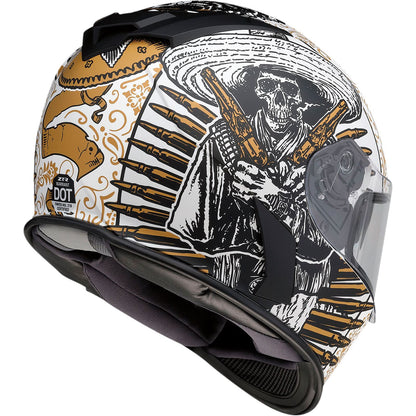Z1R Warrant Helmet - Sombrero - White/Gold _1034643