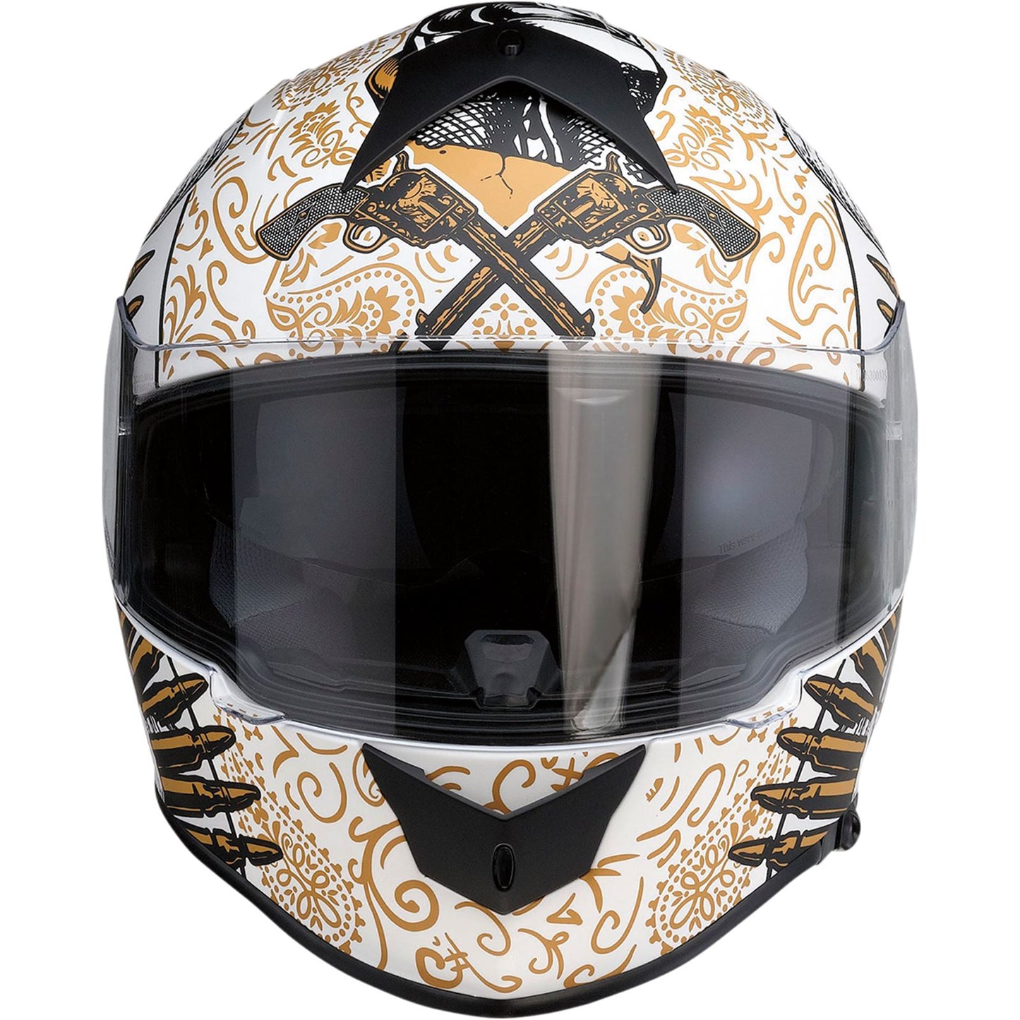 Z1R Warrant Helmet - Sombrero - White/Gold _1034645