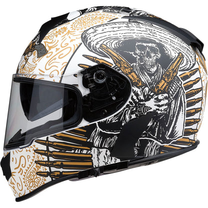 Z1R Warrant Helmet - Sombrero - White/Gold _1034647