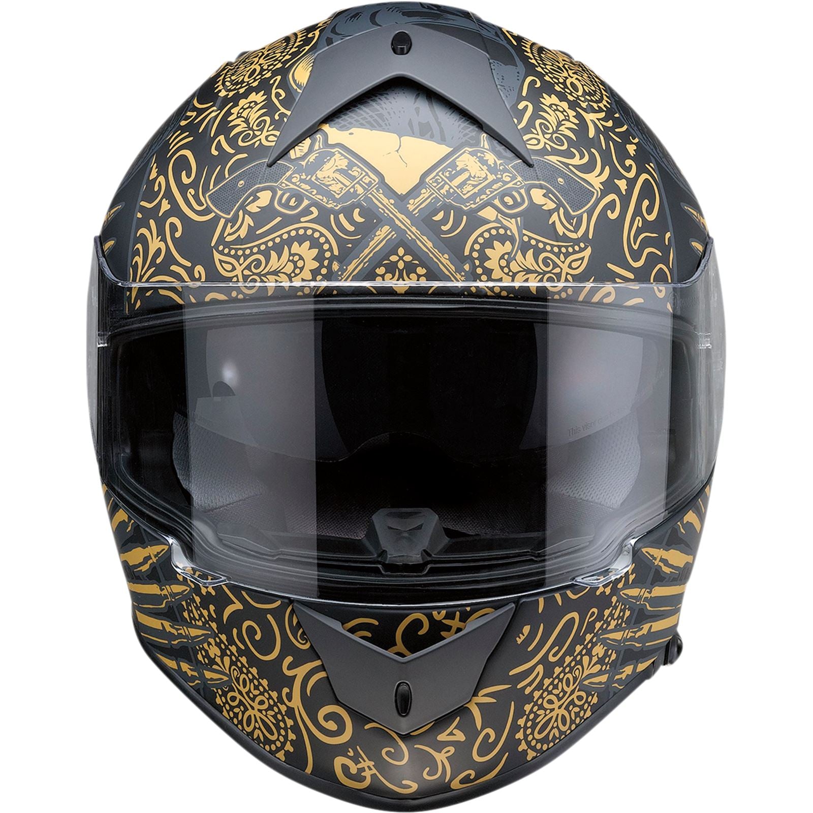 Z1R Warrant Helmet - Sombrero - Black/Gold_1034688