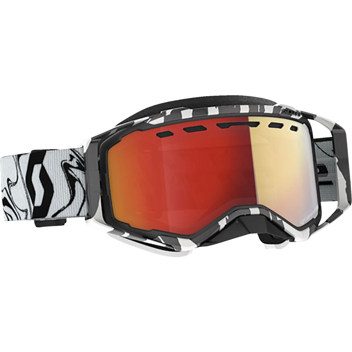 Scott Prospect LS Snow Cross Goggles Marble Black/White - LS Red Lens 278603-7082341_1161262