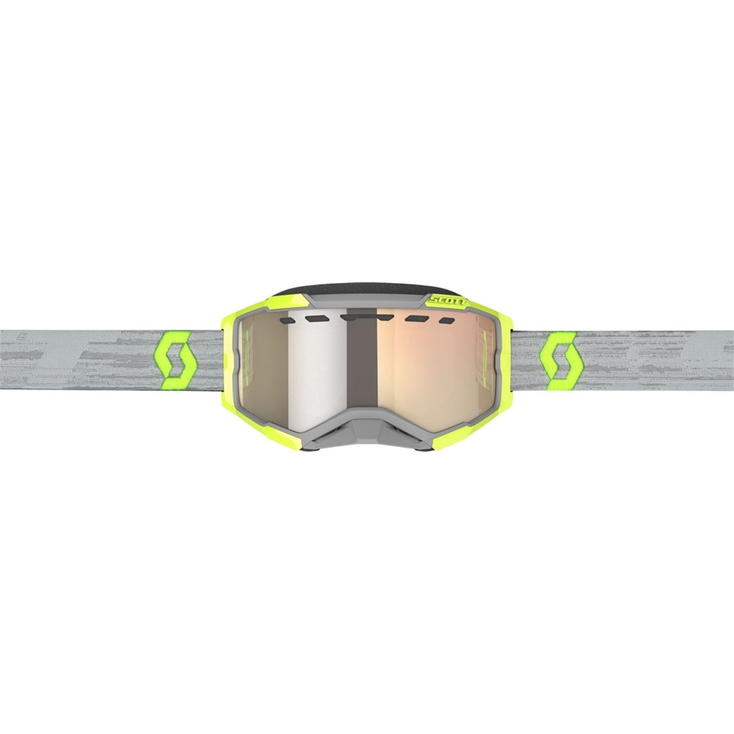 Scott Fury Snow Cross Goggles - Grey/Yellow with LS Bronze Chrome Lens 278604-1120245_859145
