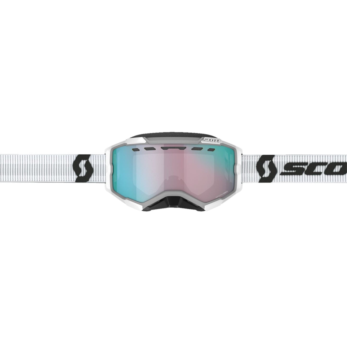 Scott Fury Snow Cross Goggles - White with Enhancer Aqua Chrome Lens 278605-0002351_1161348