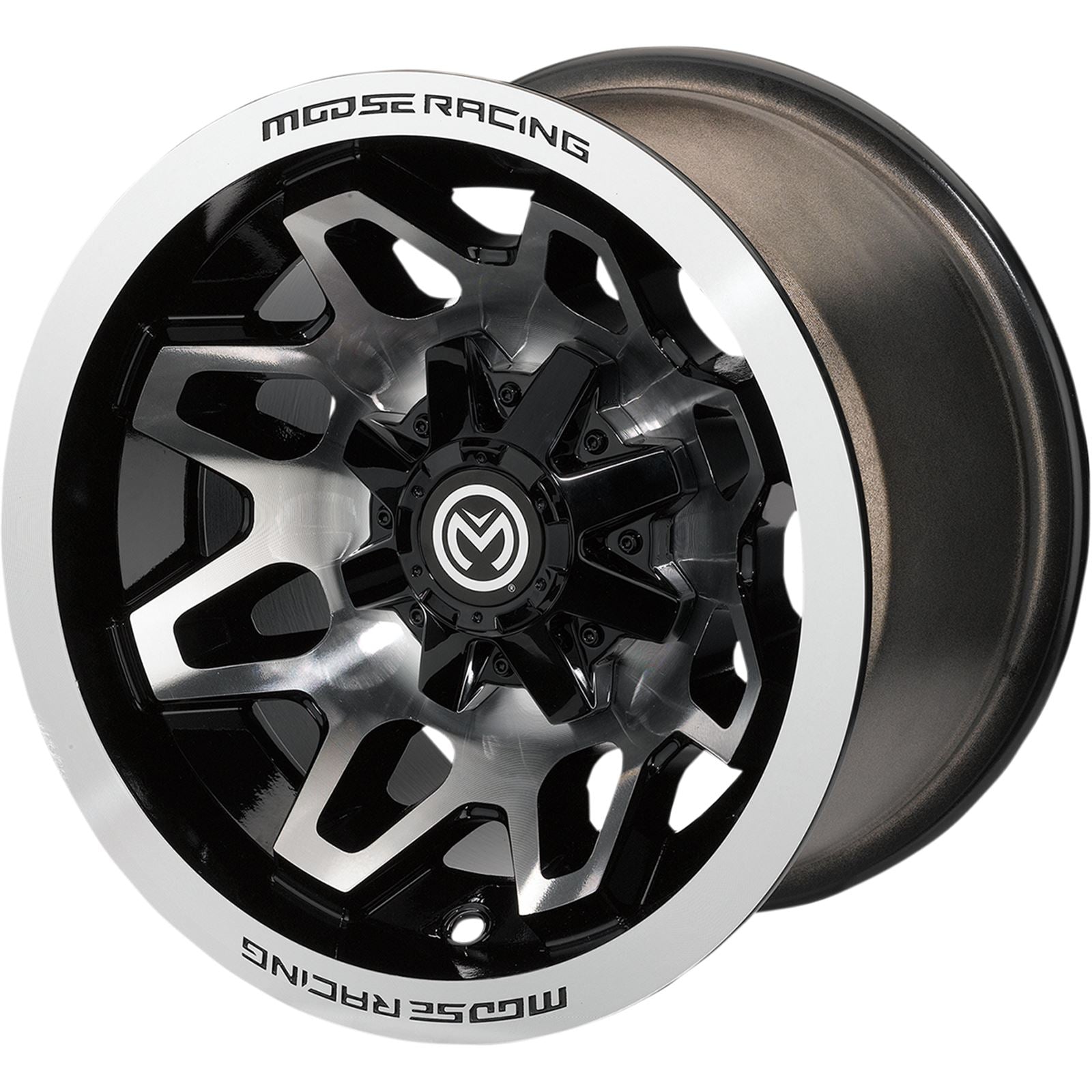 Moose Offroad 416X Wheel - Front/Rear - Machined Black - 12x7 - 4/156 - 4+3 416M127156GBMF4_1058001