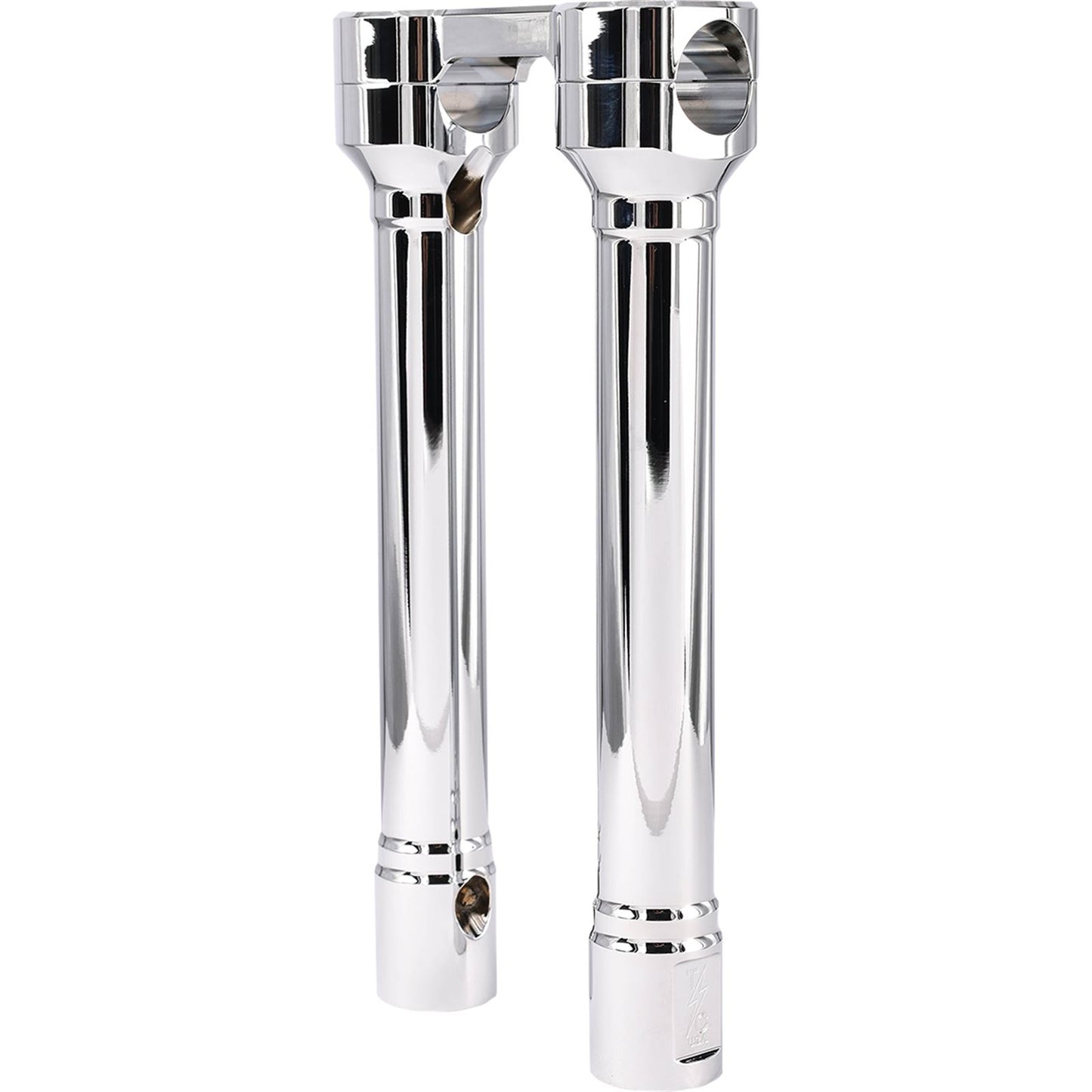 Thrashin Supply Company Risers - Hole Shot - 10" - Chrome [MPN: TSC-1010-3]_1035212