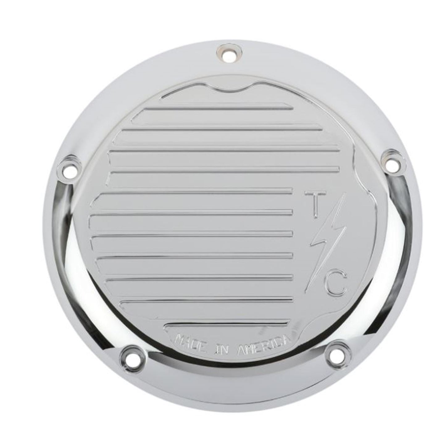 Thrashin Supply Company M8 - Derby Cover Finned - Chrome [MPN: TSC-3017-3]_890832