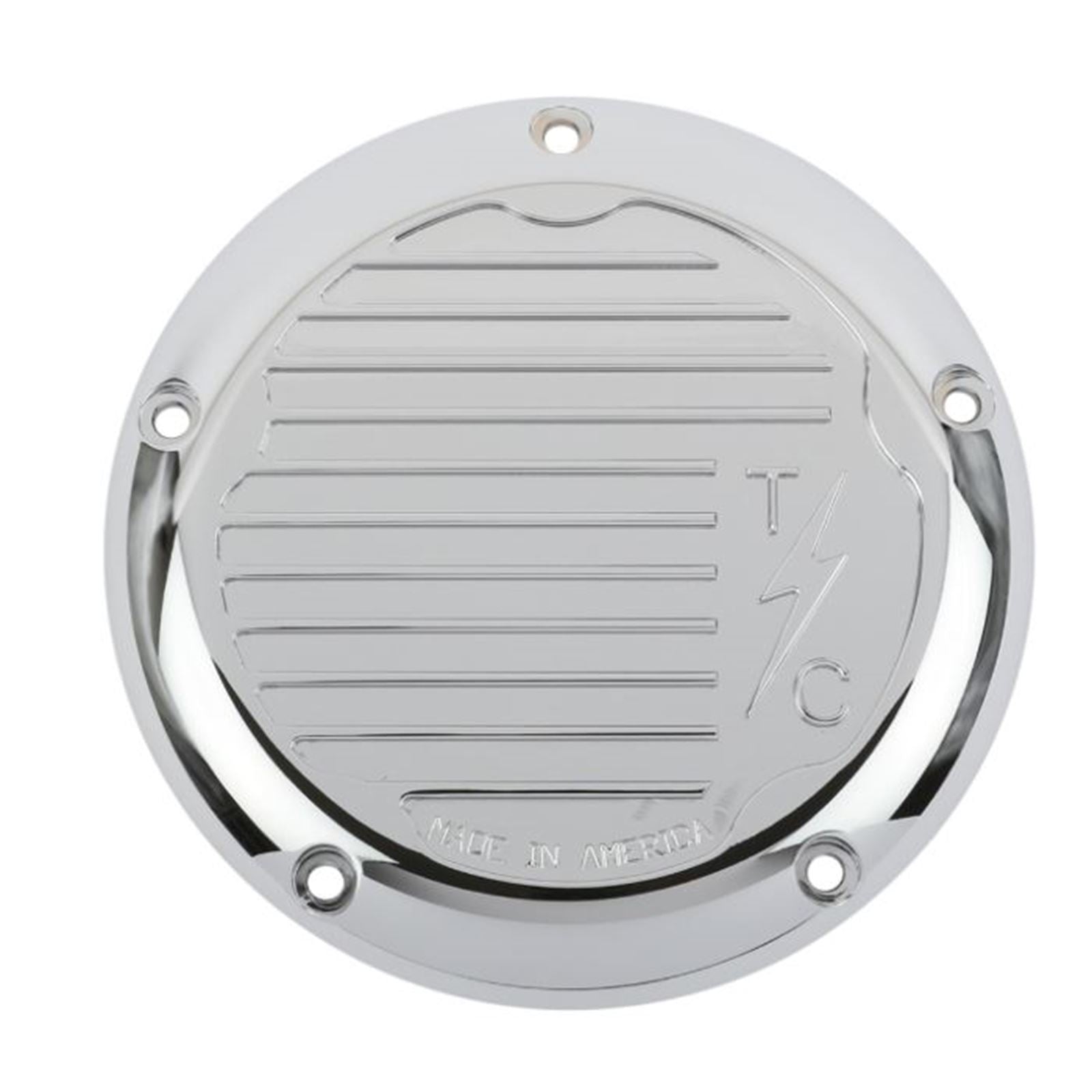 Thrashin Supply Company M8 - Derby Cover Finned - Chrome [MPN: TSC-3017-3]_890832