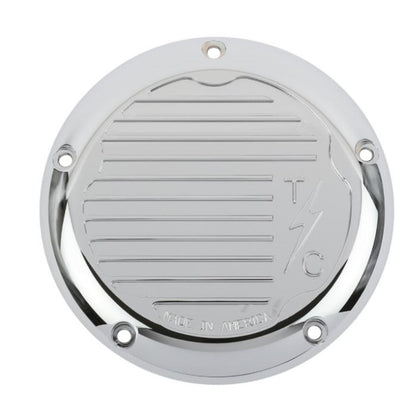 Thrashin Supply Company M8 - Derby Cover Finned - Chrome [MPN: TSC-3017-3]_890832