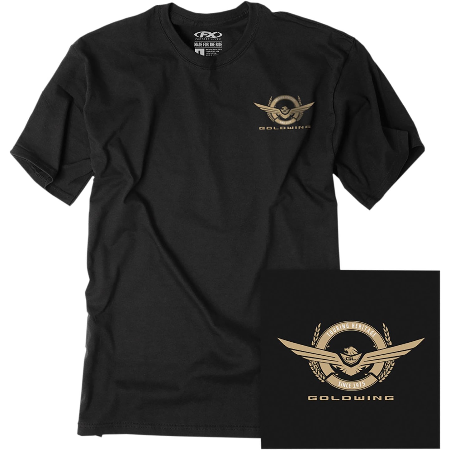 Factory Effex Honda Goldwing Badge T-Shirt - Black - XL 25-87826_1037087
