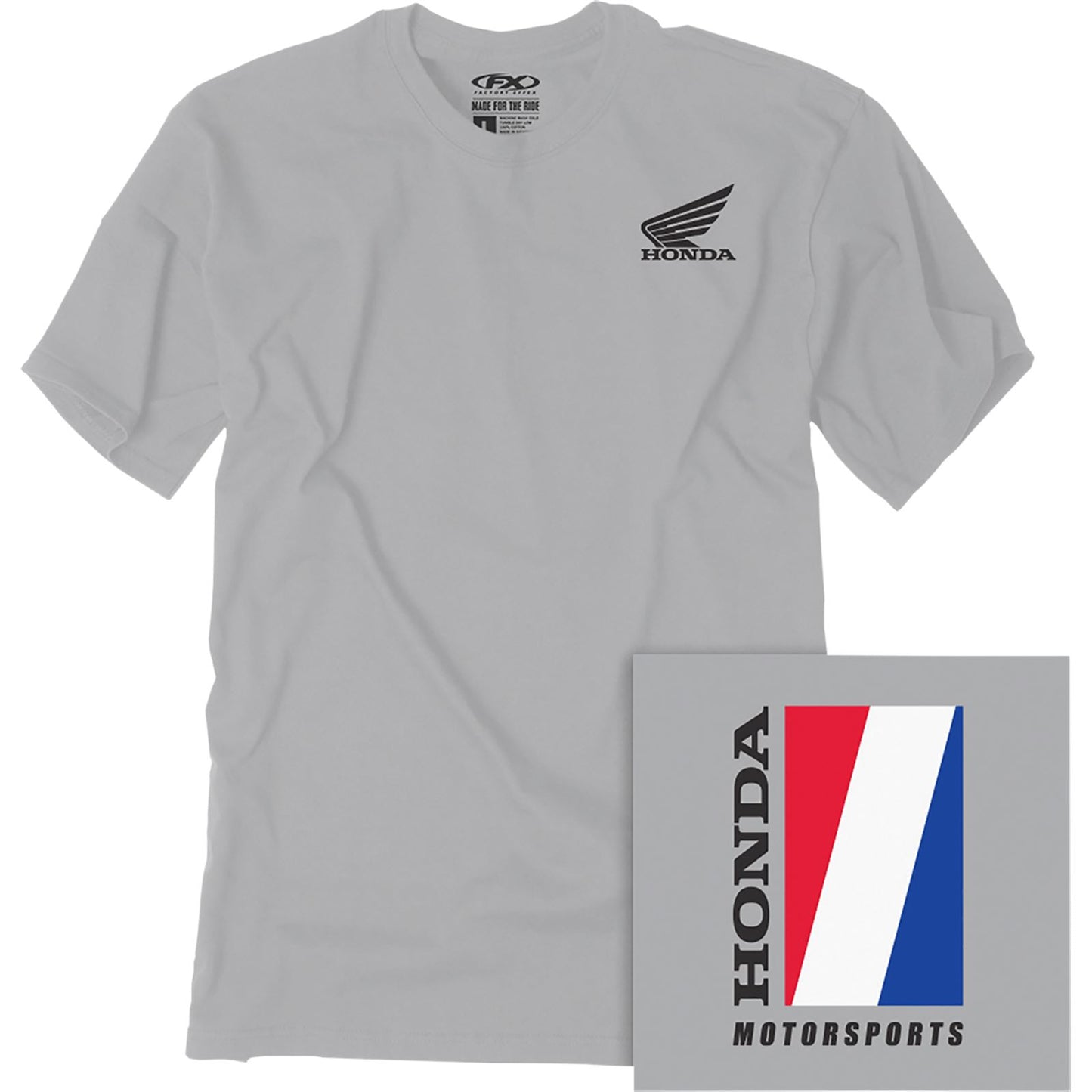 Factory Effex Honda Motorsports T-Shirt - Gray - XL 25-87306_1037148