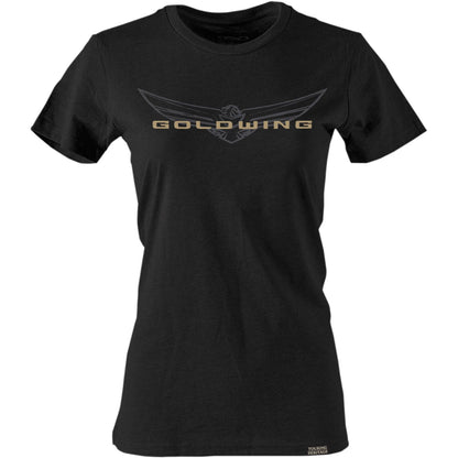 Factory Effex Honda Goldwing Sketched Women's T-Shirt - Black - Large 25-87844_1037134