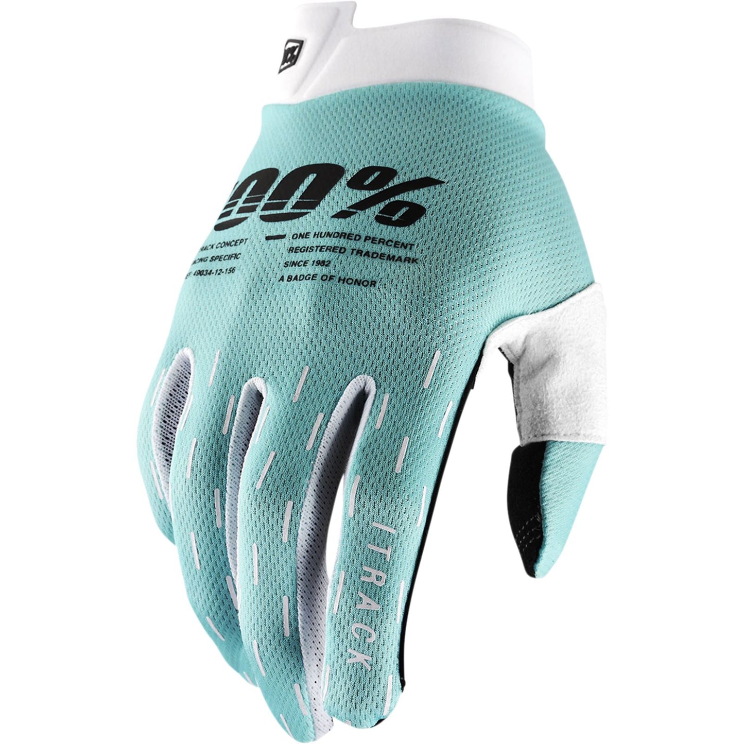100% iTrack Gloves - Aqua - Medium 10015-481-11_1038843